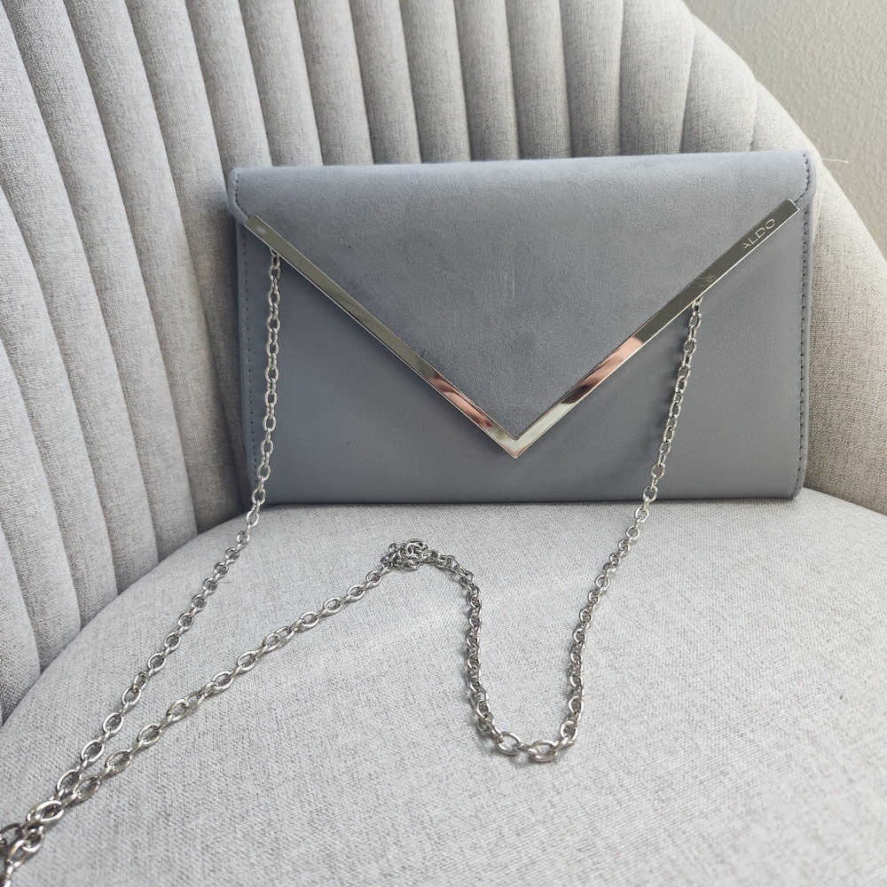 Aldo Silver Chain Clutch Bag